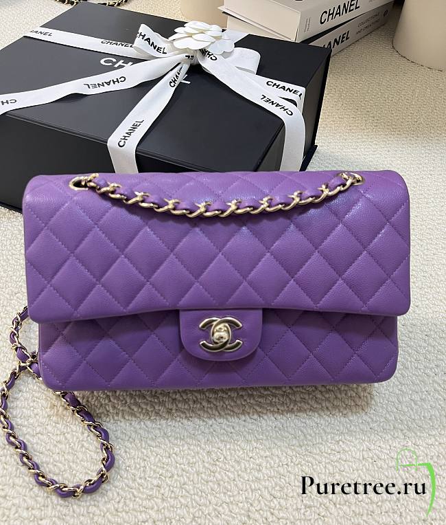 CHANEL | Classic Flap Bag Caviar In Purple Color - 1