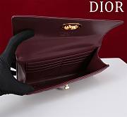 DIOR | Top handle Supple Calfskin Cannage Caro Wallet Burgundy - 3