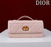 DIOR | Top handle Supple Calfskin Cannage Caro Wallet Pink - 1