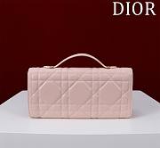 DIOR | Top handle Supple Calfskin Cannage Caro Wallet Pink - 4