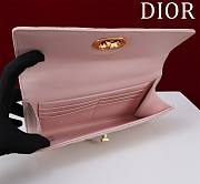 DIOR | Top handle Supple Calfskin Cannage Caro Wallet Pink - 3