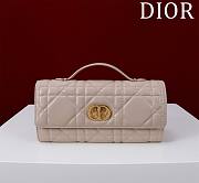 DIOR | Top handle Supple Calfskin Cannage Caro Wallet Beige - 1