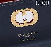 DIOR | Top handle Supple Calfskin Cannage Caro Wallet Dark Blue - 6