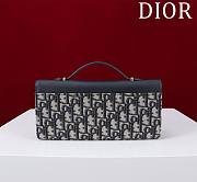 DIOR | Top handle Supple Calfskin Cannage Caro Wallet Dark Blue - 2