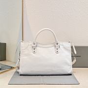 BALENCIAGA | Medium Le City tote bag white - 4