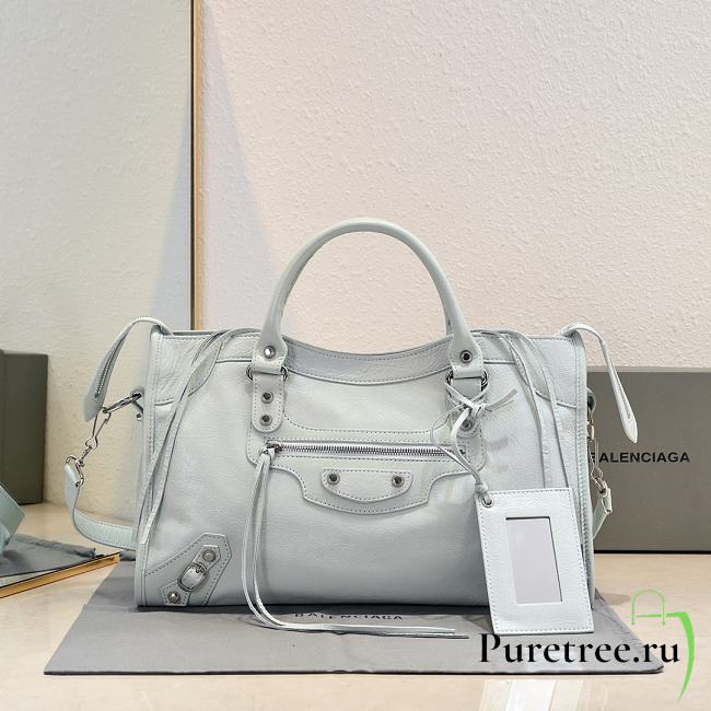 BALENCIAGA | Medium Le City tote bag light blue - 1