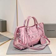 BALENCIAGA | Medium Le City tote bag shiny pink - 4