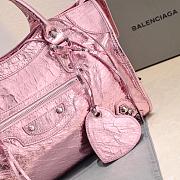 BALENCIAGA | Medium Le City tote bag shiny pink - 3