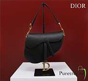 Dior Saddle Bag Black Grain Leather size 25.5x20x6.5cm  - 5