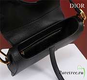 Dior Saddle Bag Black Grain Leather size 25.5x20x6.5cm  - 4