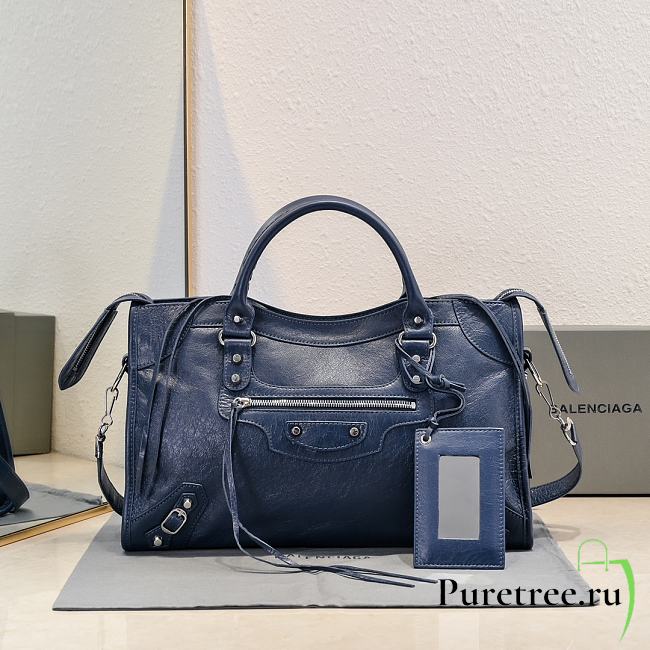 BALENCIAGA | Medium Le City tote bag dark blue - 1