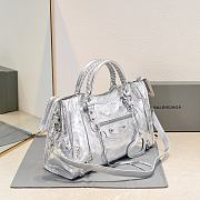 BALENCIAGA | Medium Le City tote bag silver - 5