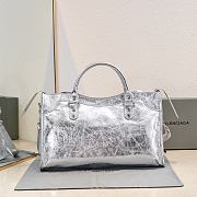 BALENCIAGA | Medium Le City tote bag silver - 4