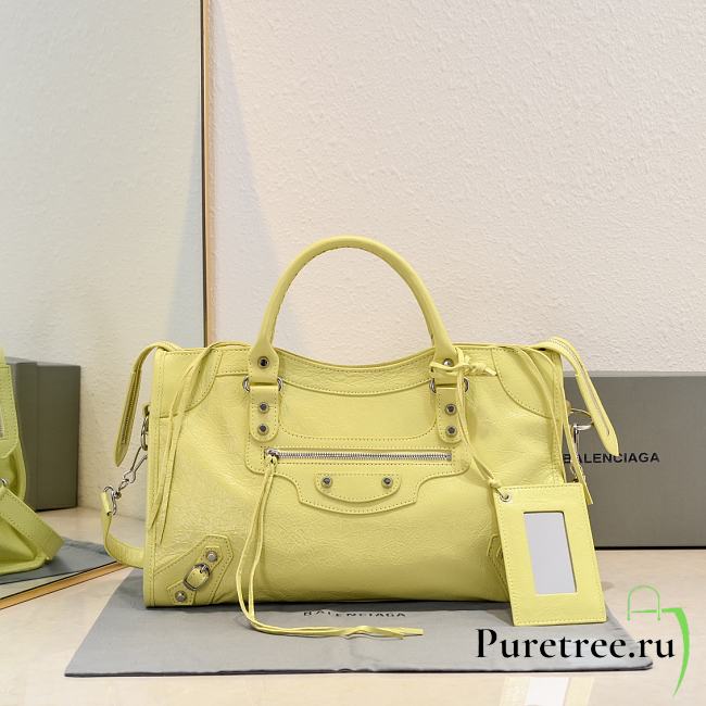 BALENCIAGA | Medium Le City tote bag yellow - 1