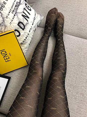 DIOR | Tights Black-beige stockings