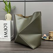 LOEWE | Puzzle Fold Tote bag in green - 5