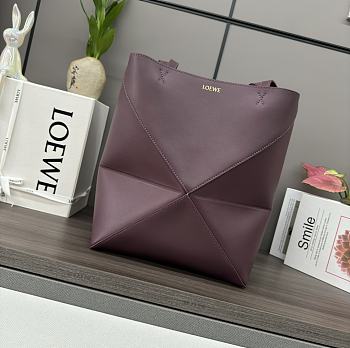 LOEWE | Puzzle Fold Tote bag in burgundy