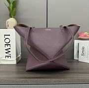 LOEWE | Puzzle Fold Tote bag in burgundy - 6