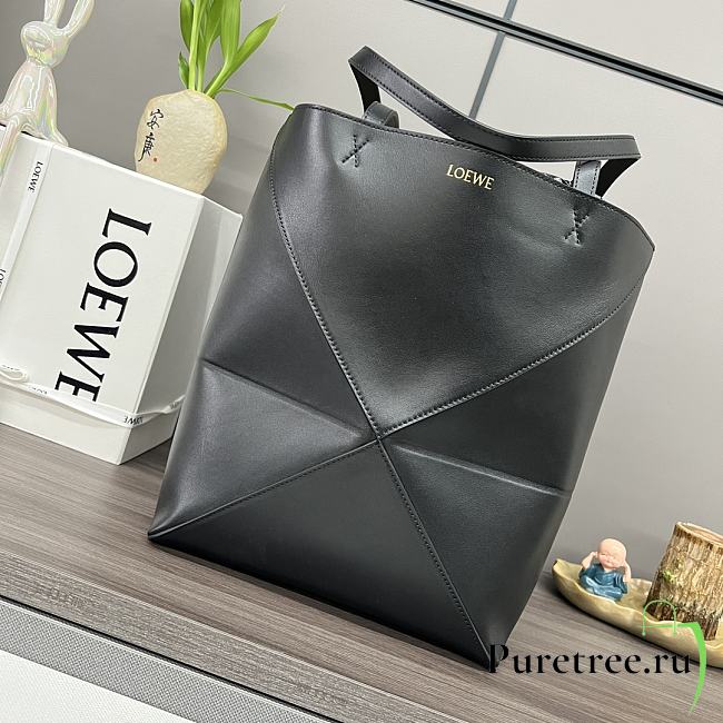 LOEWE | Puzzle Fold Tote bag in black - 1