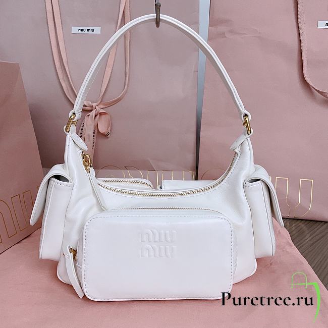 MIUMIU | Nappa leather Pocket bag in white - 1