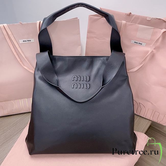 MIUMIU | Hobo Bag Re-Nylon Size 39x38.5x11 cm black - 1