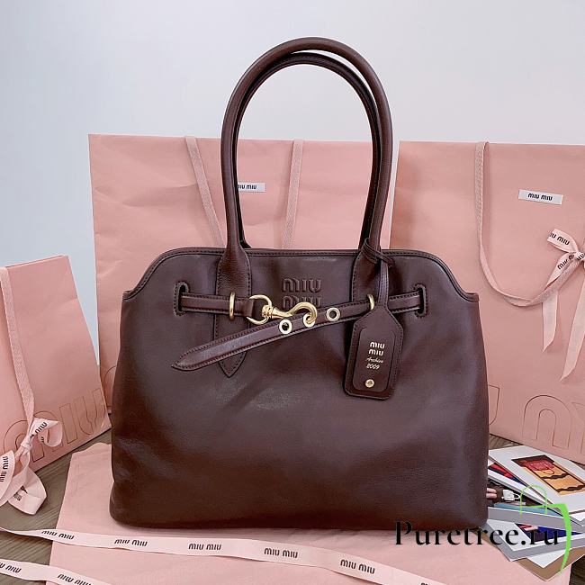 MIUMIU | Aventure nappa leather bag burgundy - 1