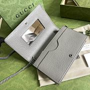 GUCCI | GG Marmont Wallet On Chain In Gray - 2