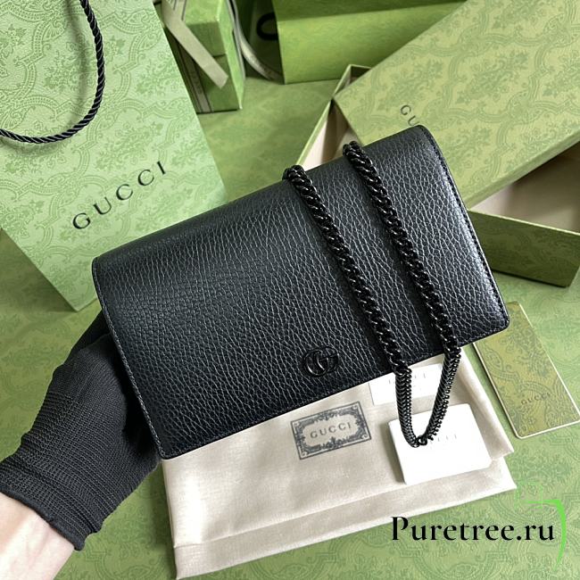 GUCCI | GG Marmont Wallet On Chain In Black - 1