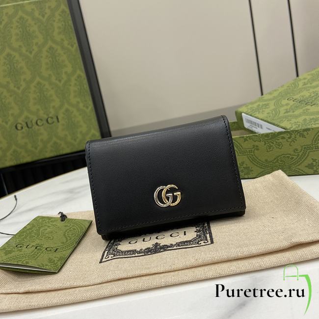 GUCCI | Mini GG Marmont Supreme Wallet In Black - 1