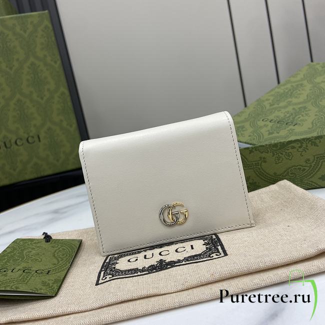 GUCCI | Mini GG Marmont Supreme Wallet In White - 1