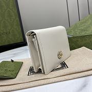 GUCCI | Mini GG Marmont Supreme Wallet In White - 3