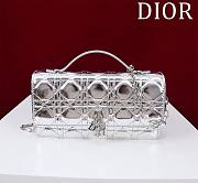 DIOR | My Mini Bag Iridescent Metallic Silver-Tone Cannage Lambskin - 1