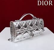 DIOR | My Mini Bag Iridescent Metallic Silver-Tone Cannage Lambskin - 5