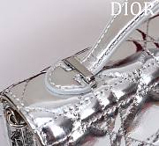 DIOR | My Mini Bag Iridescent Metallic Silver-Tone Cannage Lambskin - 4