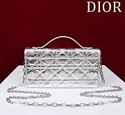 DIOR | My Mini Bag Iridescent Metallic Silver-Tone Cannage Lambskin - 3