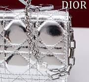 DIOR | My Mini Bag Iridescent Metallic Silver-Tone Cannage Lambskin - 2