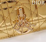 DIOR | My Mini Bag Iridescent Metallic Gold-Tone Cannage Lambskin - 3