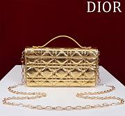 DIOR | My Mini Bag Iridescent Metallic Gold-Tone Cannage Lambskin - 4