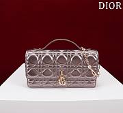 DIOR | My Mini Bag Iridescent Metallic Shiny Purple-Tone Cannage Lambskin - 1