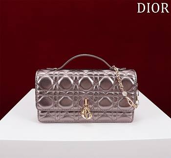 DIOR | My Mini Bag Iridescent Metallic Shiny Purple-Tone Cannage Lambskin