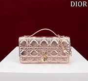 DIOR | My Mini Bag Iridescent Metallic Pink-Tone Cannage Lambskin - 1