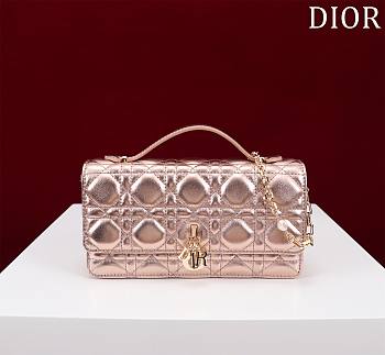 DIOR | My Mini Bag Iridescent Metallic Pink-Tone Cannage Lambskin