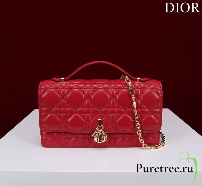 DIOR | My Dior Mini Bag Red Cannage Lambskin - 1