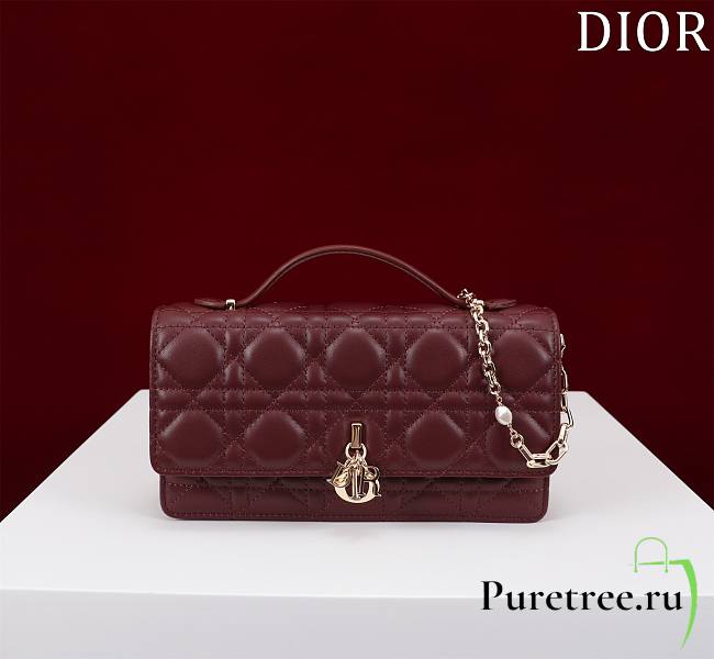 DIOR | My Dior Mini Bag Burgundy Cannage Lambskin - 1