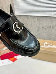 CHRISTIAN LOUBOUTIN | CL Moc Lug leather loafers shiny black - 5