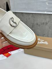 CHRISTIAN LOUBOUTIN | CL Moc Lug leather loafers shiny white - 6