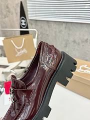 CHRISTIAN LOUBOUTIN | CL Moc Lug leather loafers shiny burgundy - 6