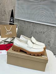 CHRISTIAN LOUBOUTIN | CL Moc Lug leather loafers white - 1