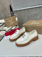 CHRISTIAN LOUBOUTIN | CL Moc Lug leather loafers white - 6