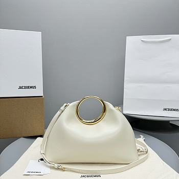 JACQUEMUS | The small Calino Mini ring handbag white